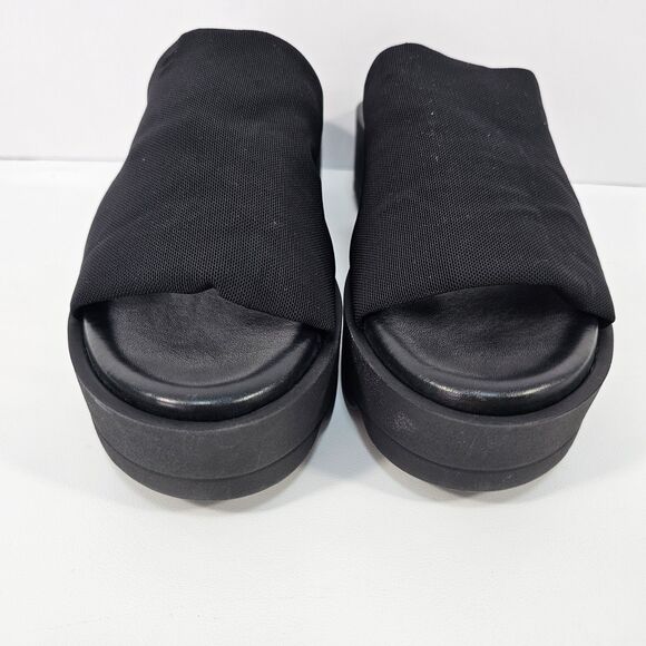 Donald J Pliner Made In Italy Women’s Slip On Black Platform Sandals Size 8 - Picture 2 of 8